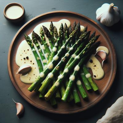 Image of Roasted Asparagus with Garlic Dressing
