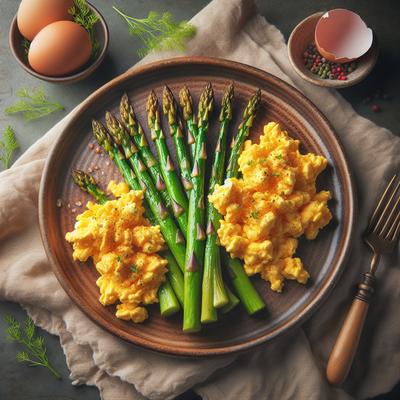 Image of Roasted Asparagus with Scrambled Eggs