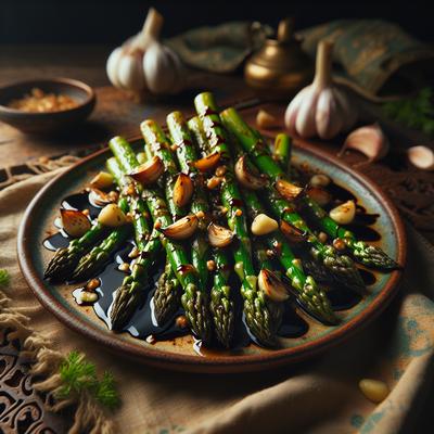 Image of Roasted Balsamic Garlic Asparagus Appetizer