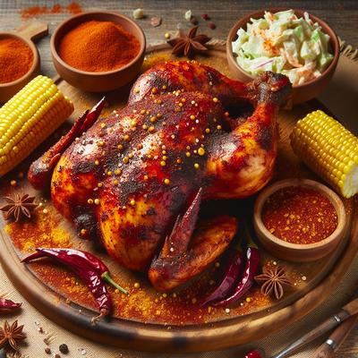 Image of Roasted Bbq Chicken with Red Devil Rub