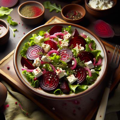 Image of Roasted Beet Salad with Feta Dressing