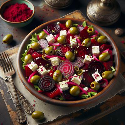 Image of Roasted Beet Salad with Olives and Feta