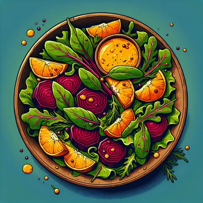 Image of Roasted Beet Salad with Orange Dressing