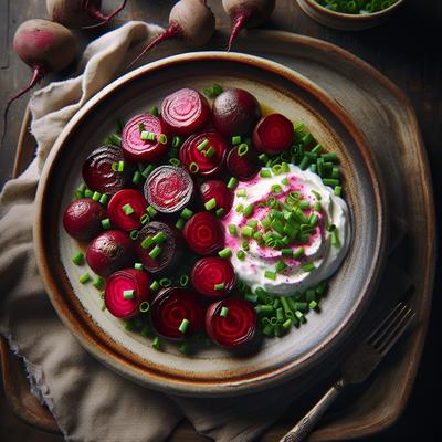 Image of Roasted Beets with Yogurt and Chives