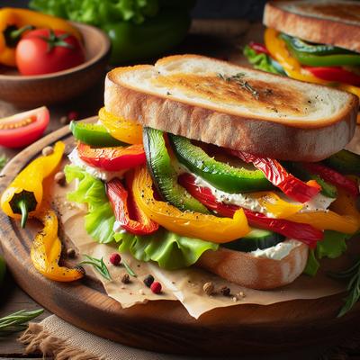 Image of Roasted Bell Pepper Sandwiches