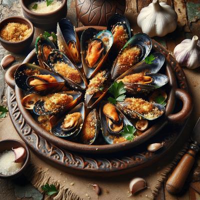 Image of Roasted Breaded Mussels Cozze Al Forno