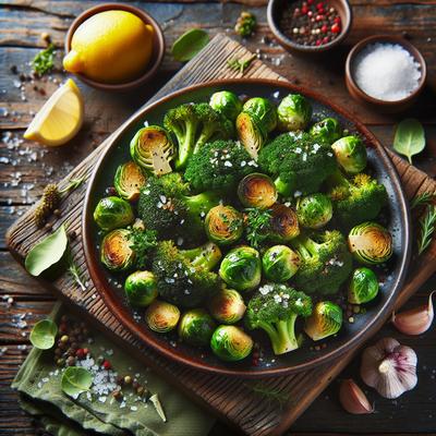 Image of Roasted Broccoli and Brussel Sprouts