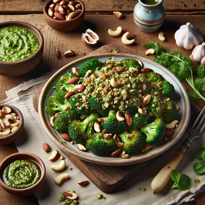 Image of Roasted Broccoli with Brazil Nut Pesto