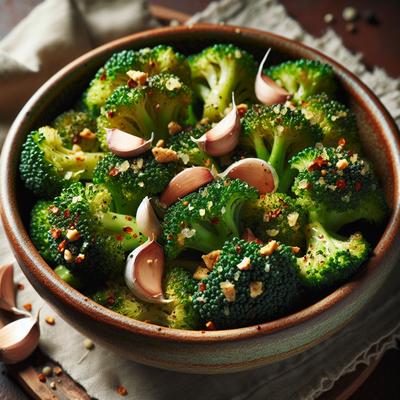 Image of Roasted Broccoli with Garlic and Red Pepper