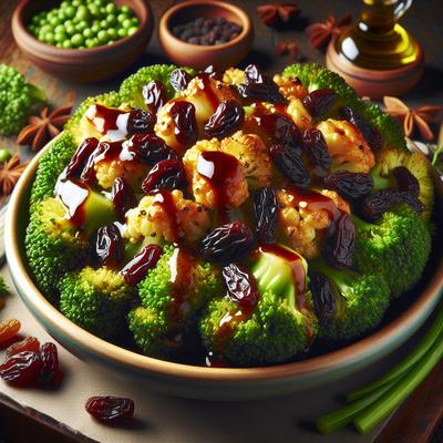 Image of Roasted Broccoli with Raisin Vinaigrette