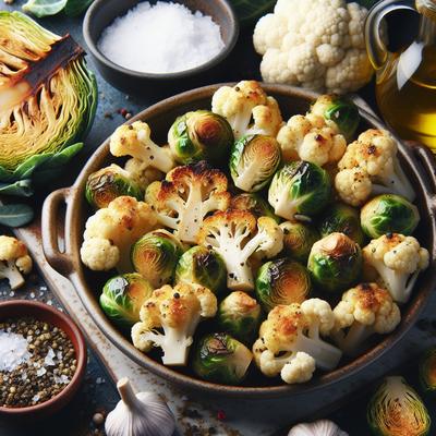 Image of Roasted Brussels Sprouts and Cauliflower