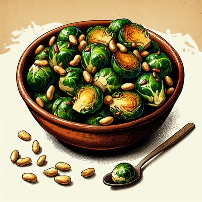 Image of Roasted Brussels Sprouts with Pine Nuts
