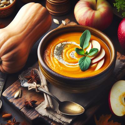 Image of Roasted Butternut Squash and Apple Soup