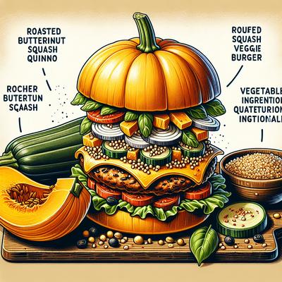 Image of Roasted Butternut Squash Quinoa Veggie Burger