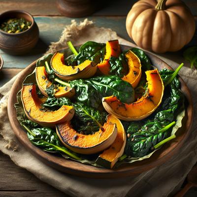Image of Roasted Butternut Squash with Swiss Chard or Spinach