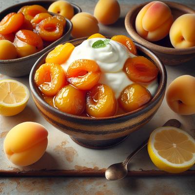 Image of Roasted Caramelized Apricots W Greek Yogurt Lemon