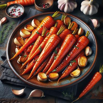 Image of Roasted Caramelized Carrots with Garlic
