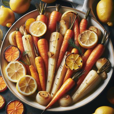 Image of Roasted Carrots and Parsnips with Meyer Lemons