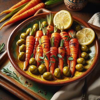 Image of Roasted Carrots with Lemon and Olives