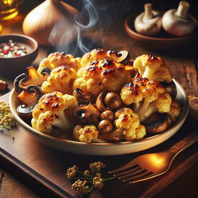 Image of Roasted Cauliflower and Mushrooms