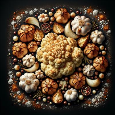 Image of Roasted Cauliflower Roasted Garlic with Pearl Onions
