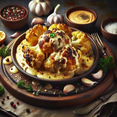 Image of Roasted Cauliflower with Cheese Sauce