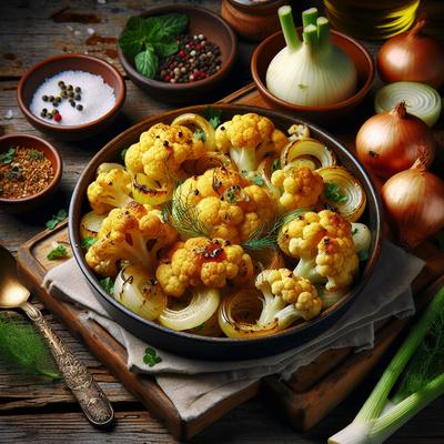 Image of Roasted Cauliflower with Onions and Fennel