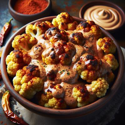 Image of Roasted Cauliflower with Ras El Hanout Tahini Sauce