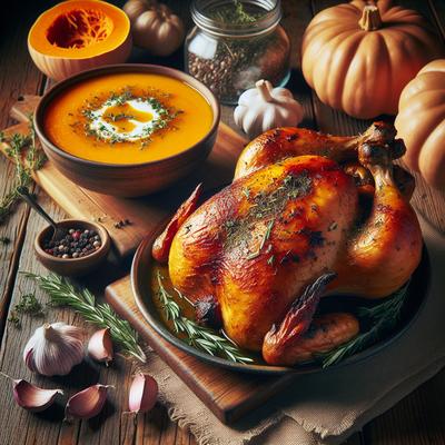 Image of Roasted Chicken and Butternut Squash Soup