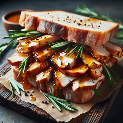 Image of Roasted Chicken Sandwich with Rosemary and Honey Mustard Glaze