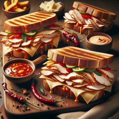 Image of Roasted Chicken Sandwiches with Jack Cheese and Chili Mayo