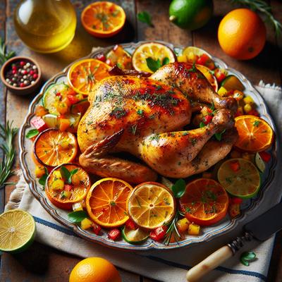 Image of Roasted Chicken with Citrus Salsa Low Fat