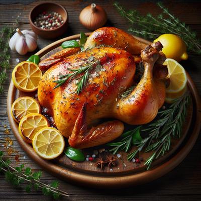 Image of Roasted Chicken with Lemon and Fresh Herbs