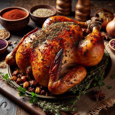Image of Roasted Chicken with Za Atar Stuffing