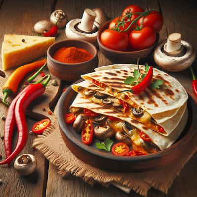 Image of Roasted Chili and Portabello Quesadillas