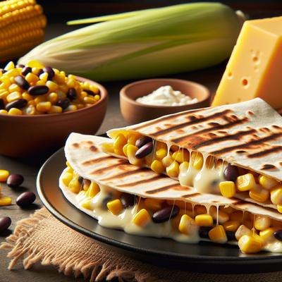 Image of Roasted Corn and Black Bean Quesadillas