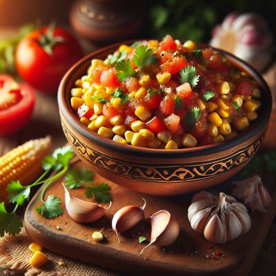 Image of Roasted Corn and Garlic Salsa Southwest