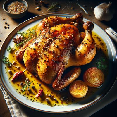 Image of Roasted Cornish Game Hen with Mustard Glaze
