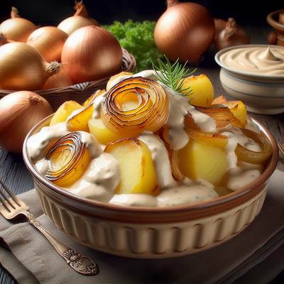 Image of Roasted Creamy Potato and Onion Salad