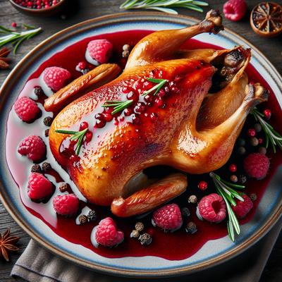 Image of Roasted Duckling in Raspberry Sauce