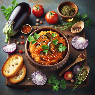 Image of Roasted Eggplant Aubergine Caviar