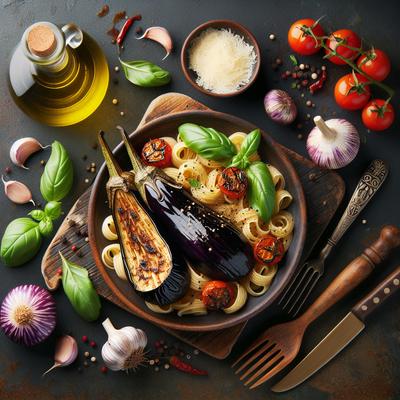 Image of Roasted Eggplant for Pasta and Recipes