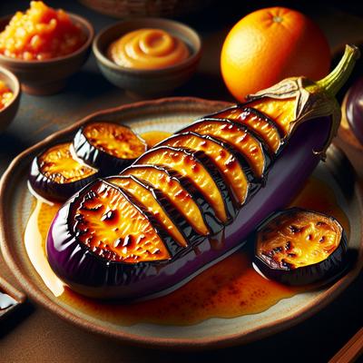 Image of Roasted Eggplant with Orange Miso Glaze