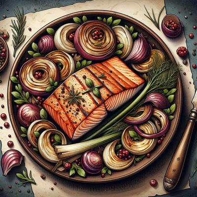 Image of Roasted Fennel and Red Onion Salmon