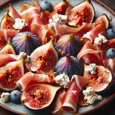 Image of Roasted Figs with Prosciutto and Gorgonzola