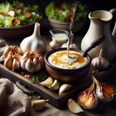 Image of Roasted Garlic and Buttermilk Salad Dressing