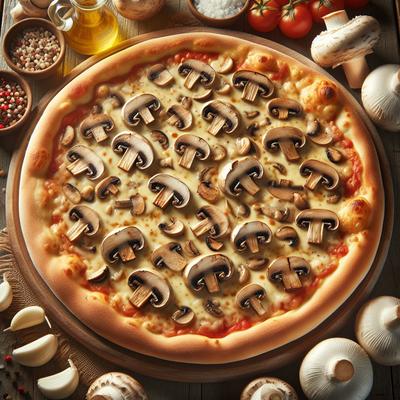 Image of Roasted Garlic and Mushroom Pizza