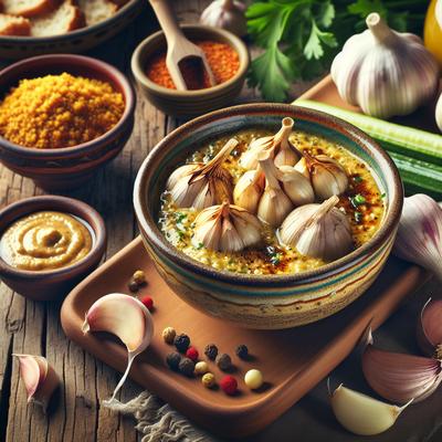 Image of Roasted Garlic and Mustard Dipping Sauce Weight Watchers