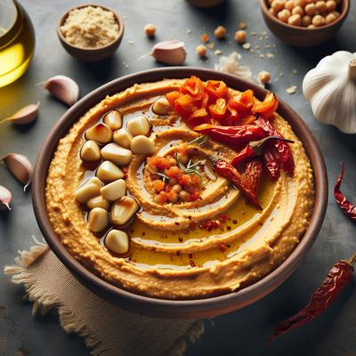 Image of Roasted Garlic and Red Pepper Hummus