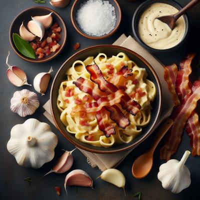 Image of Roasted Garlic Bacon Alfredo Sauce